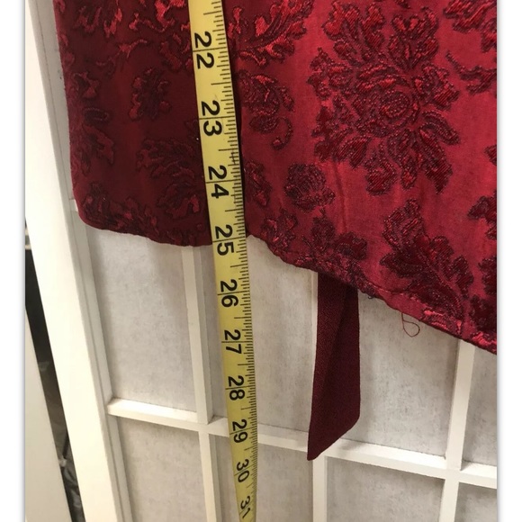 Fine Line, blouse, red, accent floral, size S.: - Picture 7 of 9